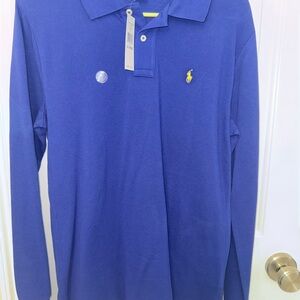 NWT Polo by Ralph Lauren Boy’s Vibrant Royal  Blue Long Sleeve Polo